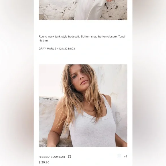 ZARA Ribbed Bodysuit - Picture 5 of 11